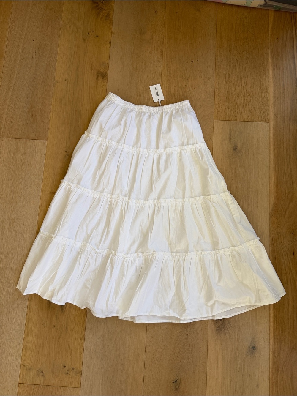 Aritzia Sunday Best Mars White Tiered Maxi Skirt